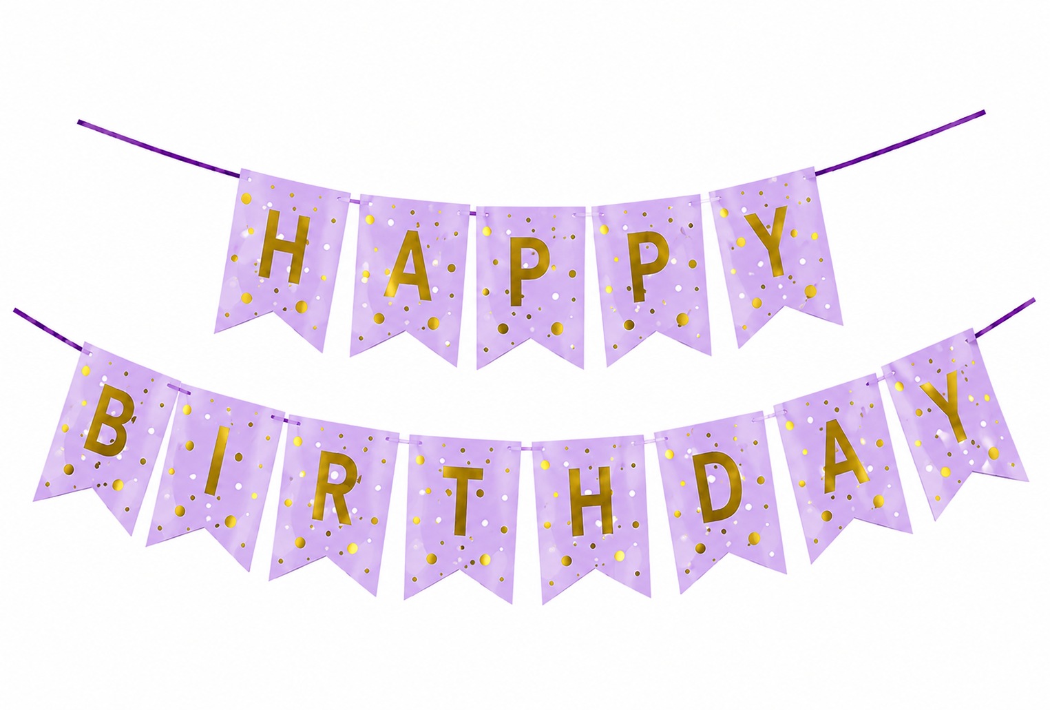 Multicolor Happy Birthday with stars garland