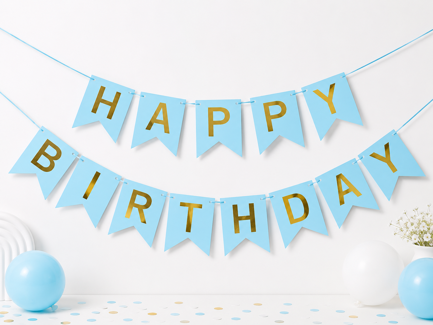 Multicolor Happy Birthday garland