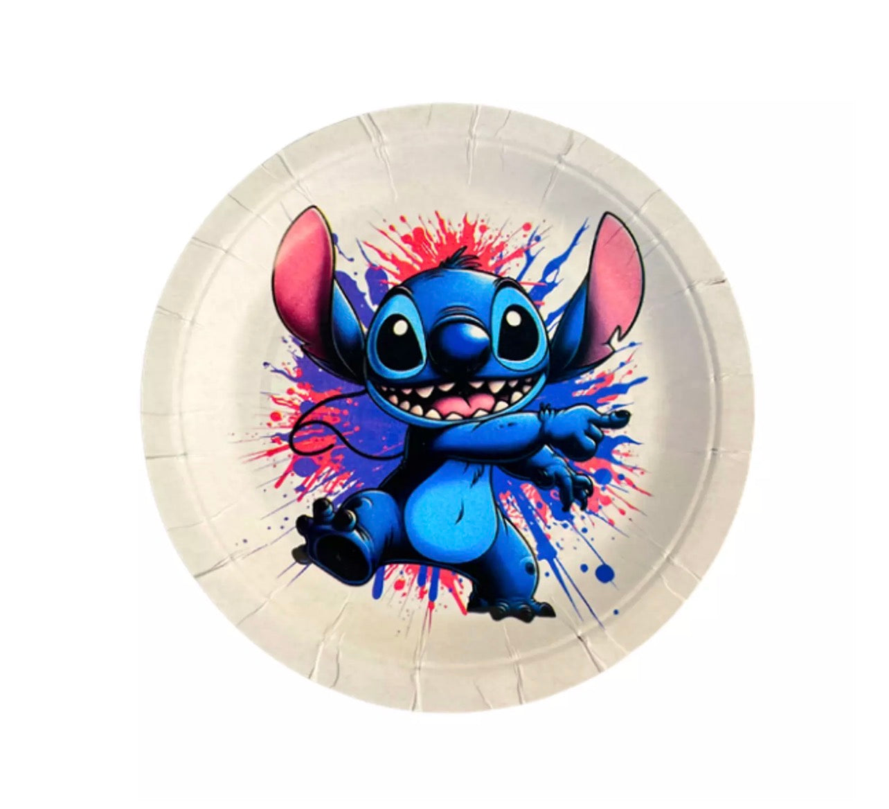 Stitch Theme Paper Plates – 10 Pieces | Round Party Plates