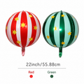 3D Round Foil Balloon – Star Stripe Design