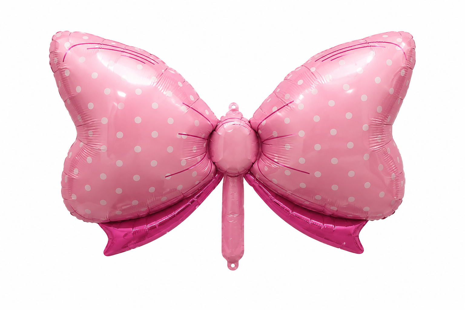 Pink Polka Dot Bow Foil Balloon