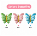 Striped Butterfly Foil Balloon