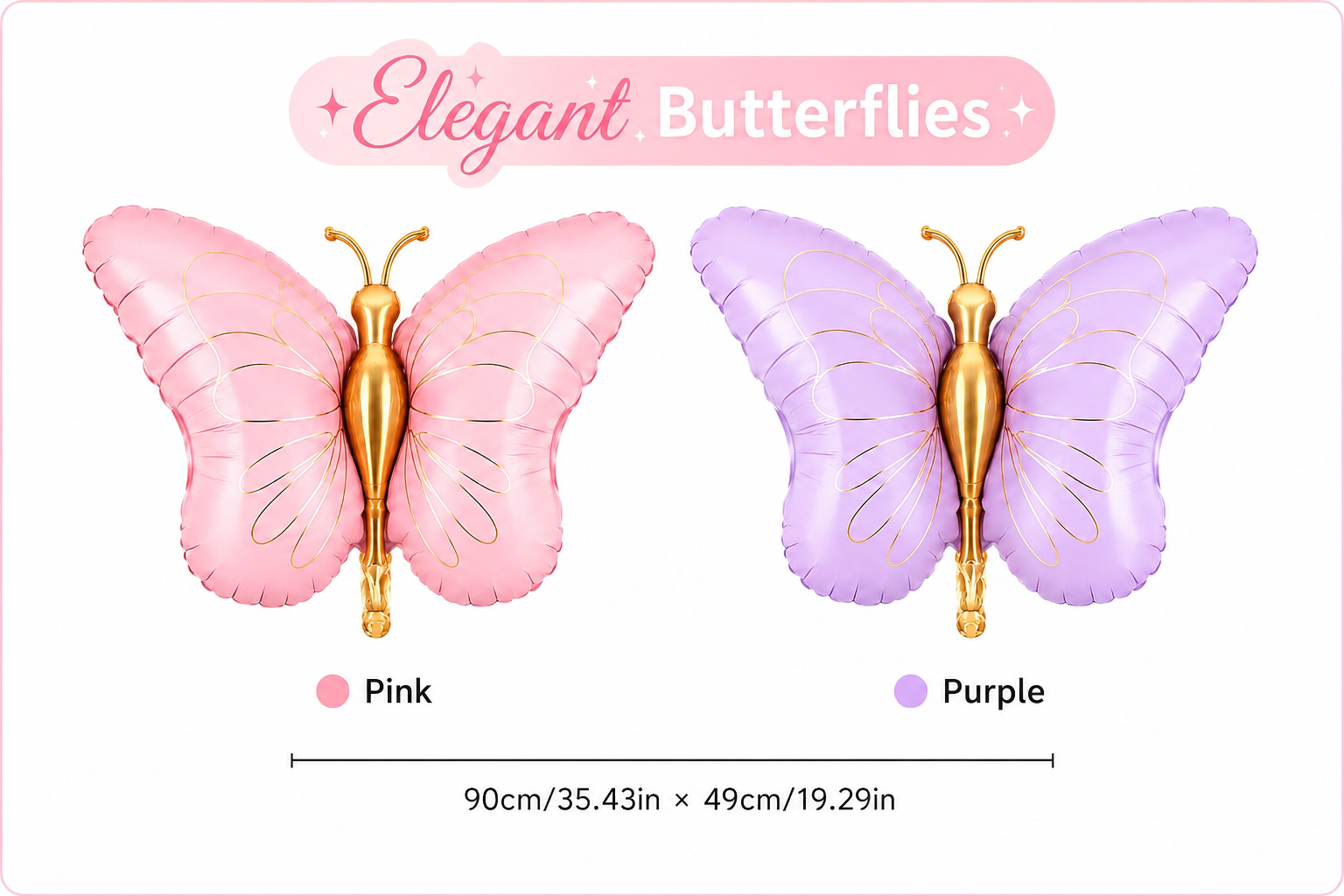 Elegant Butterfly Foil Balloon
