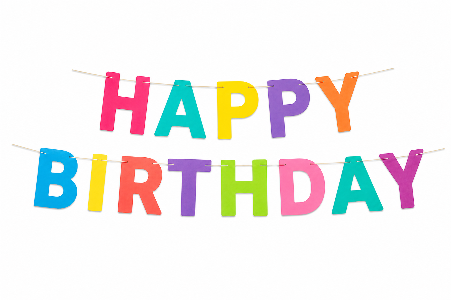 Bright & colorful Happy Birthday Banner