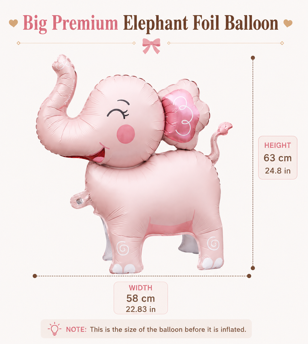 Premium Elephant Foil Balloon