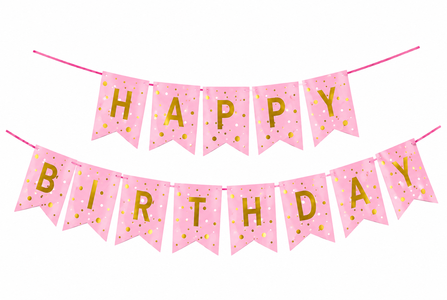Multicolor Happy Birthday with stars garland