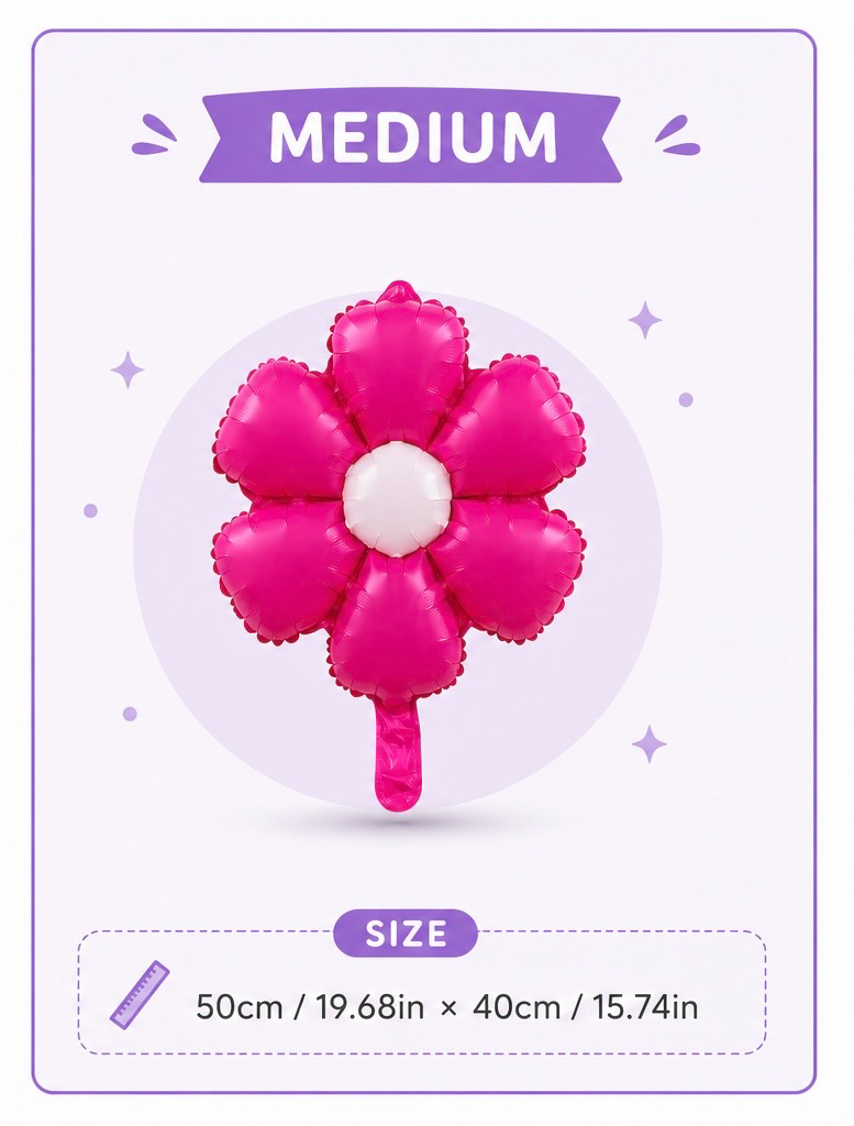 Hot Pink Daisy Flower Foil Balloon