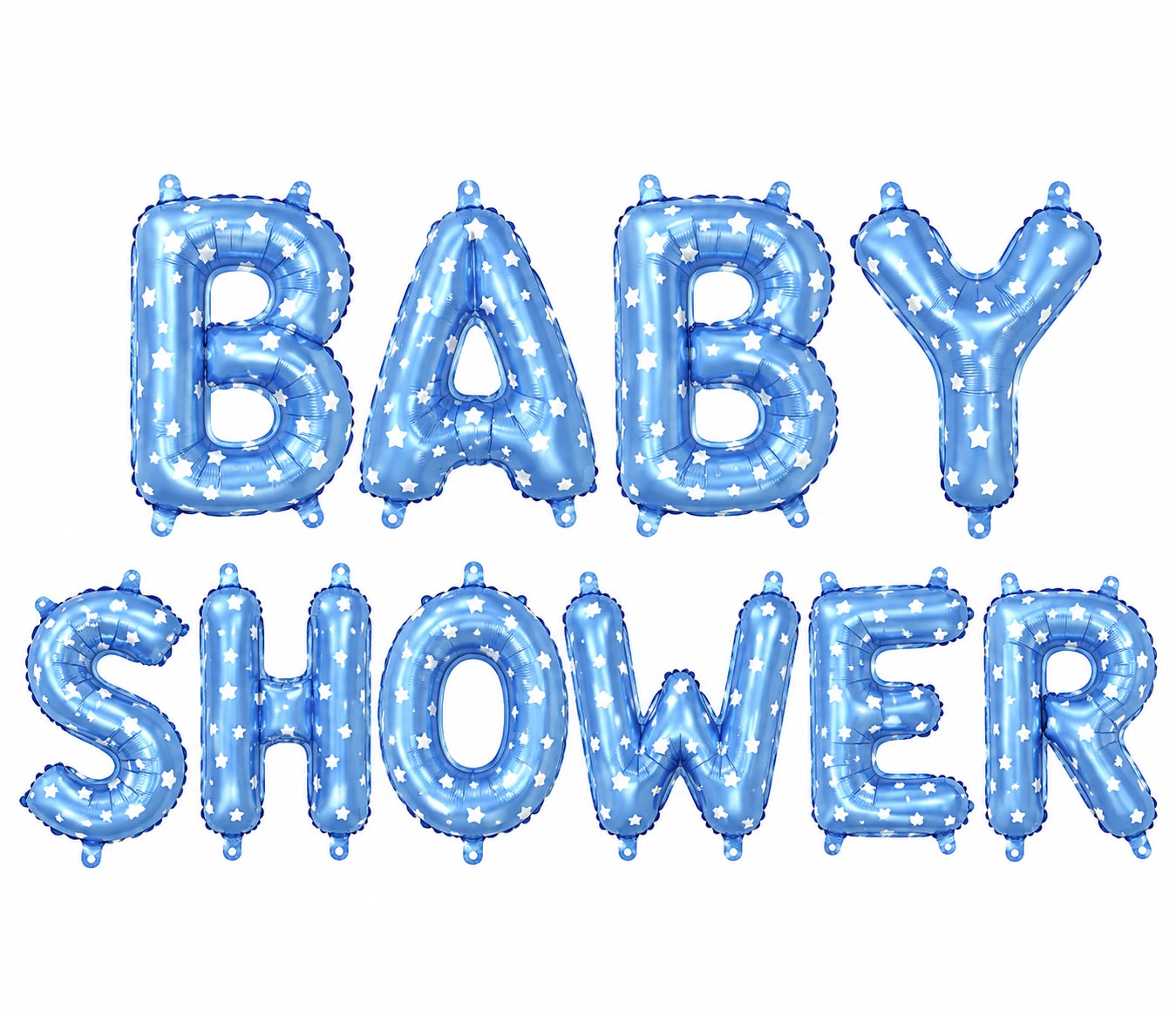 Baby Shower Foil Balloon Banner (Baby Blue)