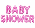 Baby Shower Foil Balloon Banner (pink )