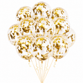 Gold Confetti Balloons Set  (10 pcs)