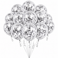 Silver Confetti Balloons Set (10 pcs)