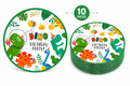 Dinosaur Theme Paper Plates – 10 Pieces | Round Party Plates