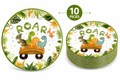 Roar Dinosaur Theme Paper Plates – 10 Pieces | Round Party Plates