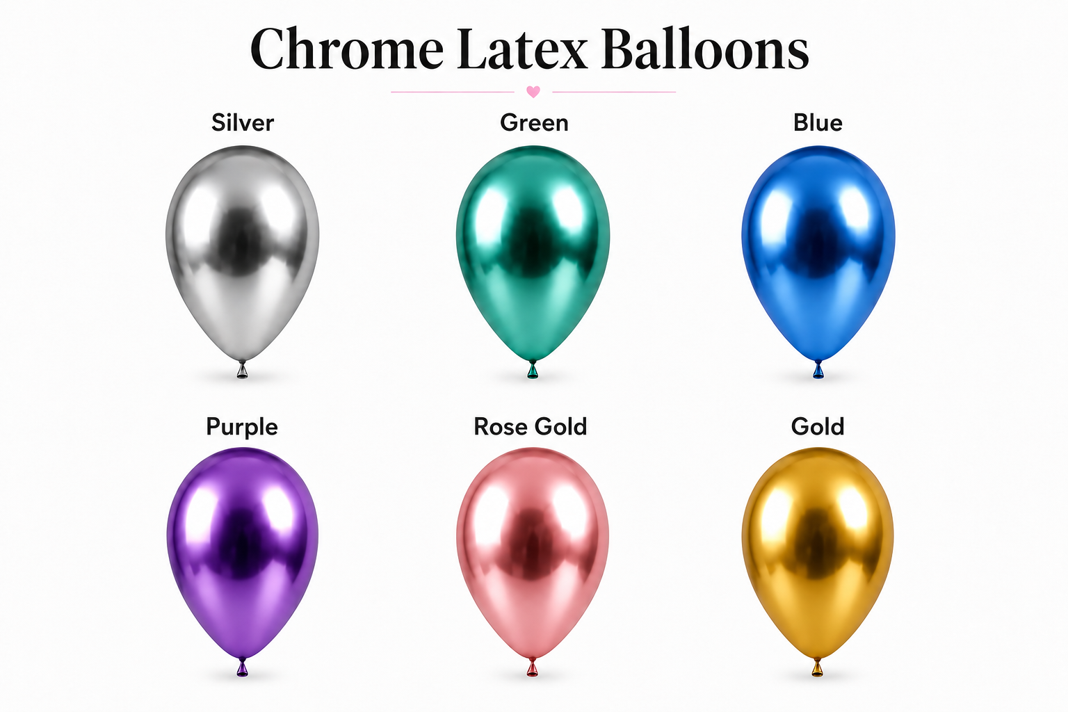 Chrome Latex Balloons (10 Pcs)