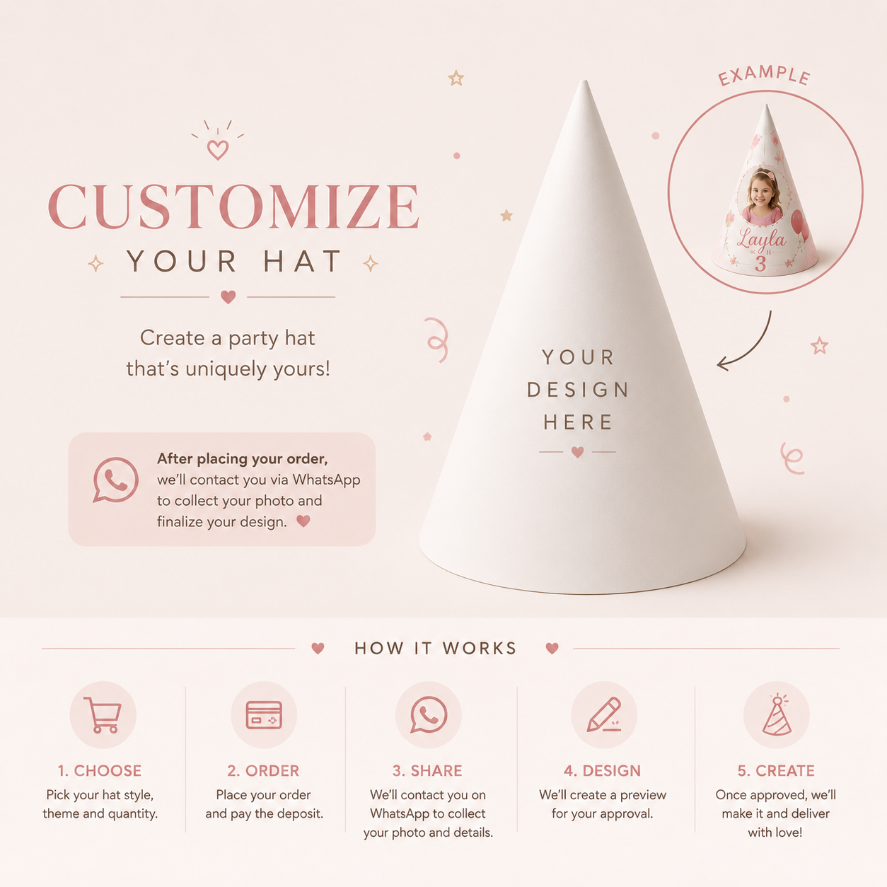 Customized Party Hat – Design Your Own