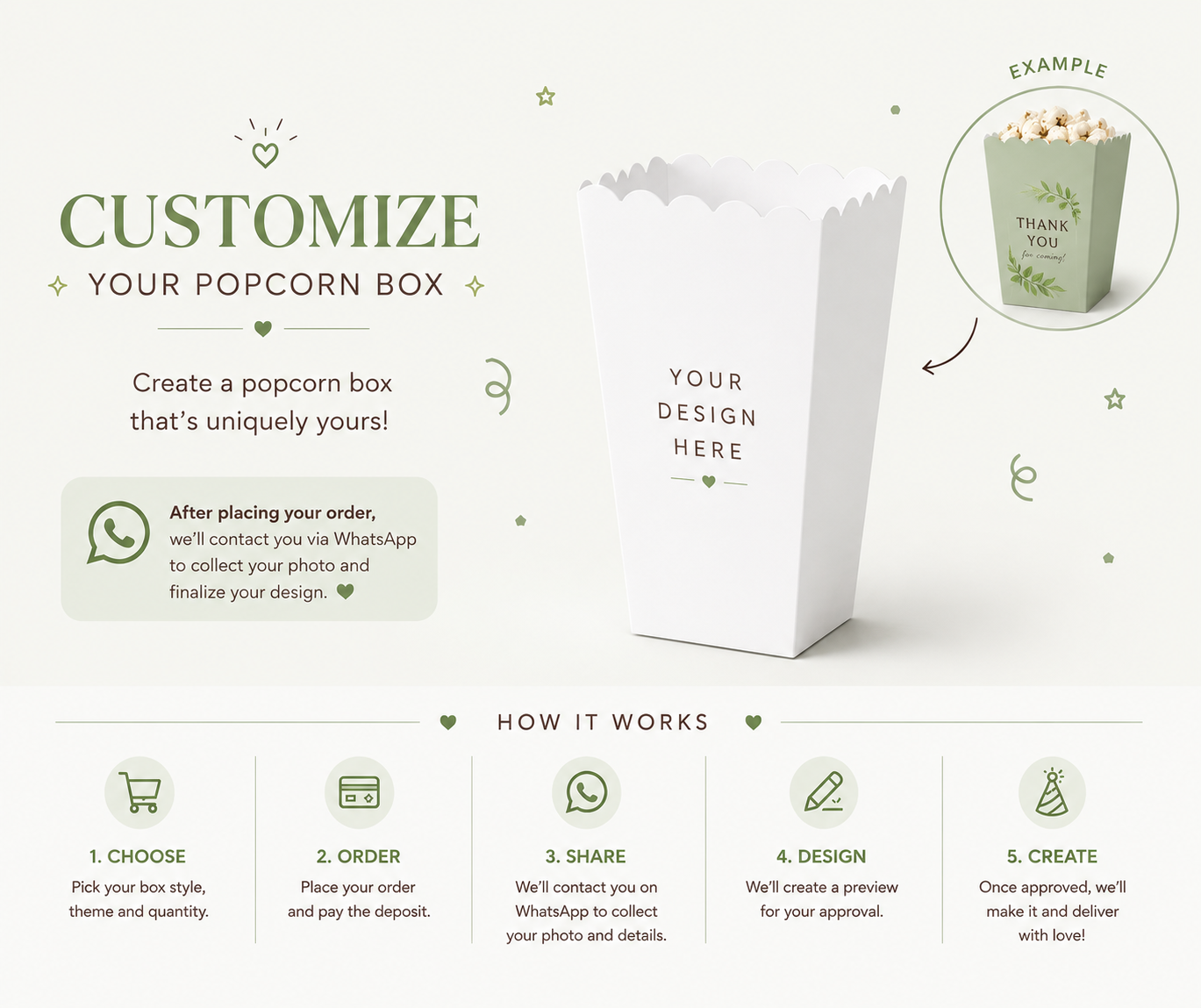 Customized Popcorn Box – Design Your Own
