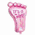 It’s a Girl Footprint Foil Balloon