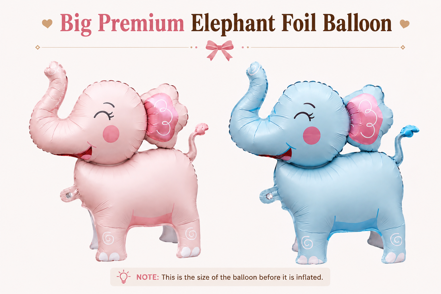 Premium Elephant Foil Balloon