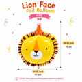 Lion Face Foil Balloon