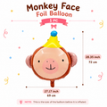 Monkey Face Foil Balloon
