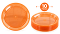 Orange Plastic Plates – Pack of 10